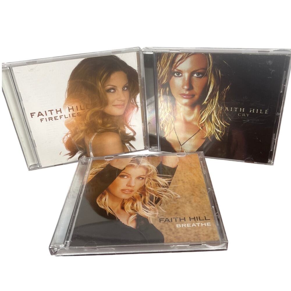 Faith Hill CD Lot of‎ 3 Breathe Cry Fireflies Country Pop Music Albums